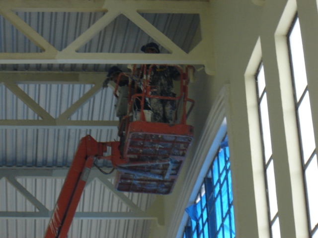 Lixamento, pintura e recuperação estrutural - Ginasio da Aeronautica UNIFFA.JPG